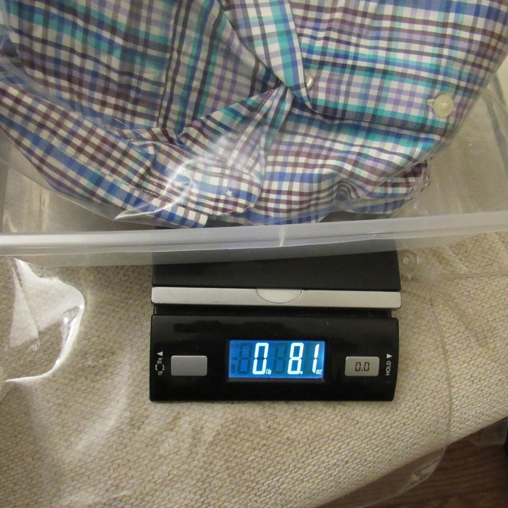 Peter Millar Summer Comfort Mens Large Plaid Button Down Shirt Blue Purple Teal - Picture 7 of 7